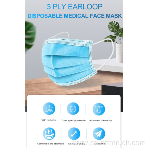 Disposal medical protective face mask in stock